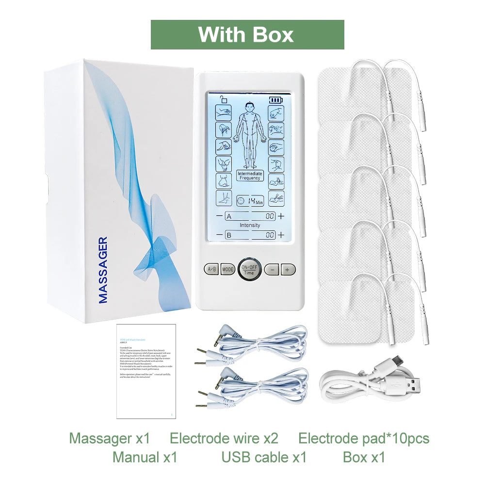 Electronic Low Frequency Physiotherapy TENS Massager Pulse Body EMS Muscle Stimulator Acupuncture Slimming Machine Health Care