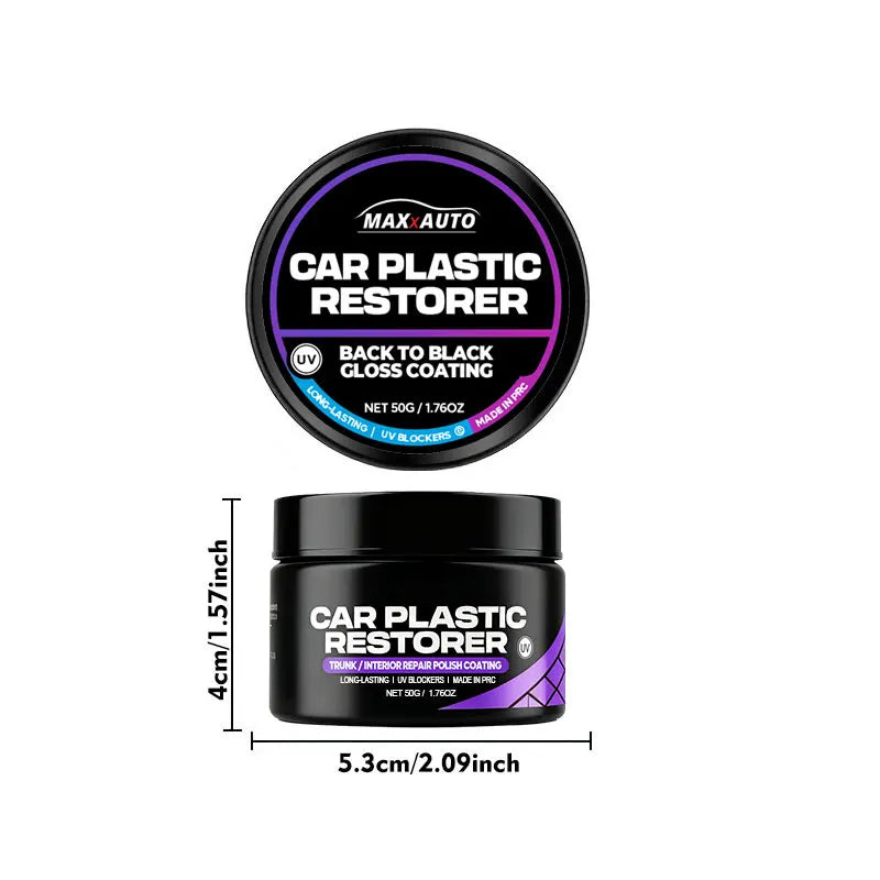 Auto Plastic Restorer Car Scratch Remover Back to Gloss Long-Lasting Coating Leather Renovator Car Polish Cleaning Product