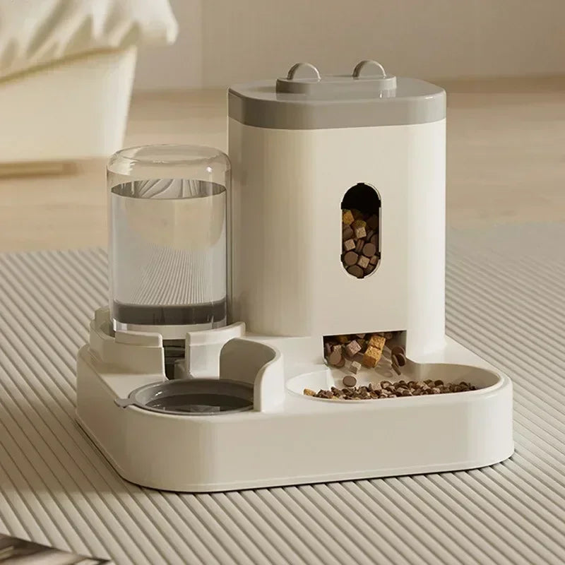 Automatic Pet Feeder and Water Food Dispenser 2 in 1 Gravity Pet Feeder and Water Dispenser Pet Bowl Basin Cat Dog Bowl