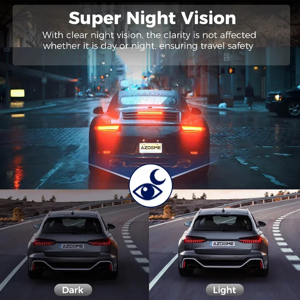 24H Dash Camera Night Vision FULL HD 1080P 3 Channels Front And Rear Camera CAR DVR Video Recorder Dvr Black Box Dash Car Camera