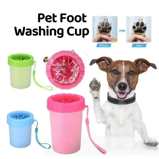 Pet Foot Washing Cup Dog Bath Pet Beauty Cleaning Wipe Free Automatic Foot Portable Cat Dirty Paw Cleaning Wash Brush Cup