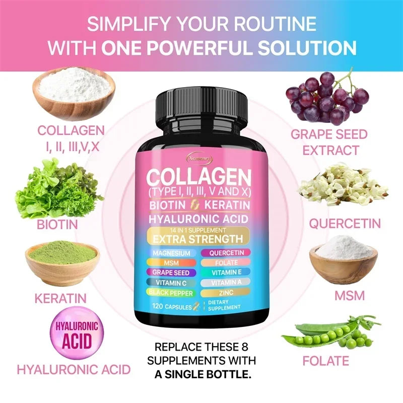 Collagen Supplement - Anti-aging, Antioxidant, Supports Skin Health, Boosts Immunity and Maintains Overall Well-being