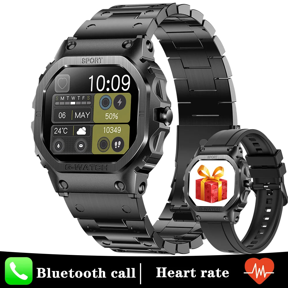 For Huawei Xiaomi 1.57 Inch Screen Smart Watch Mens Bluetooth Call Sport Waterproof Heart rate Blood Oxygen fashion SmartWatch