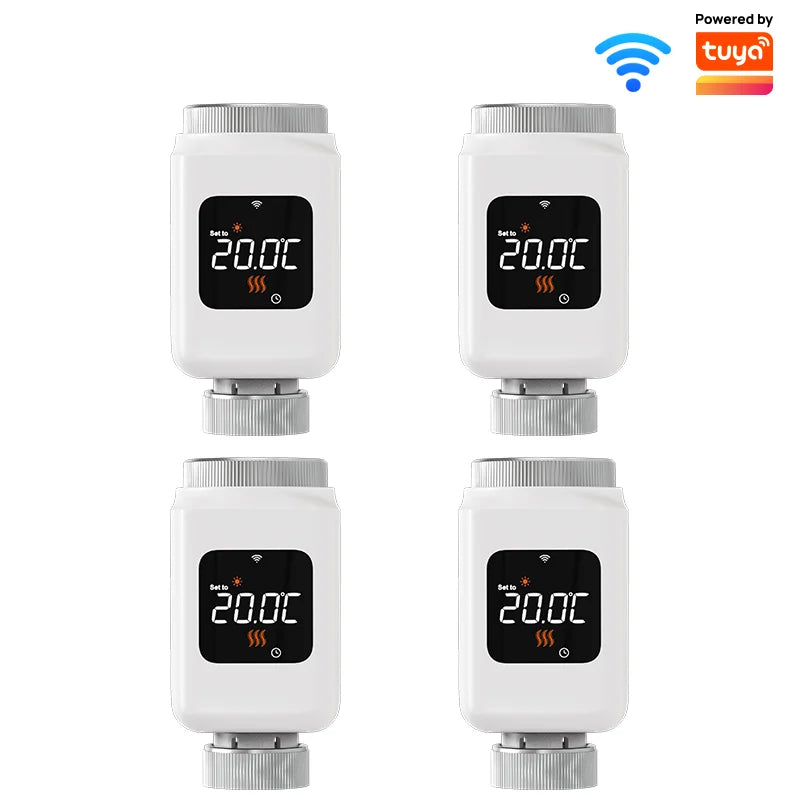 Tuya Smart WiFi Thermostatic Radiator Valve TRV Programmable APP Remote Temperature Controller Heater with Alexa Google Home