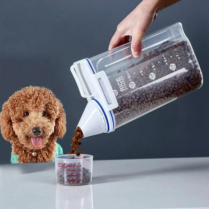Large Airtight Pet Food Storage Container - Durable, Easy Clean, Stylish Design for Dog & Cat Food - Premium Quality