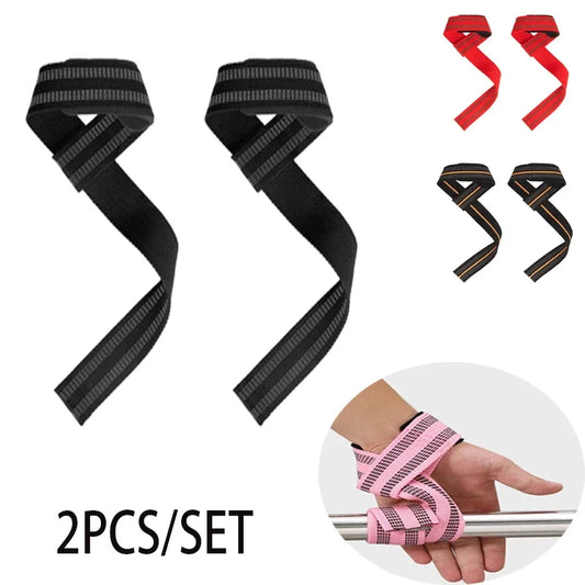 1Pairs Fitness Lifting Wrist Strap Brace for Weightlifting Crossfit Bodybuilding Support Dumbbell Weights Strength Workout