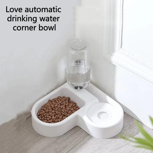 Automatic Drinking Love Pet Bowl Moisture-proof Cat Bowl Dog Basin Dual-use Multi-functional Drinking And Feeding