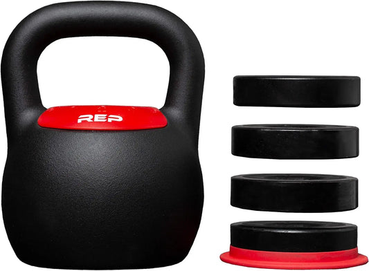 Fitness Adjustable Kettlebell with Matte Powder Coating - Quickly Select From Multiple Weight Options for HIIT