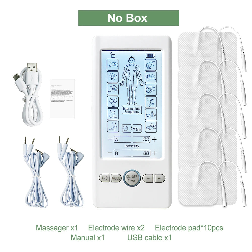 Electronic Low Frequency Physiotherapy TENS Massager Pulse Body EMS Muscle Stimulator Acupuncture Slimming Machine Health Care