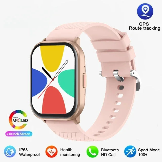 XIAOMI 2025 New AMOLED Smartwatch Men Bluetooth Call Fitness Tracker IP68 Waterproof Smart Watch for Men Women IOS Android