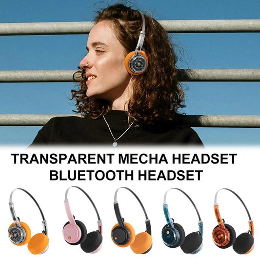 Retro Over-Ear Headphone Wireless Bluetooth Headset, Hi-Fi Stereo Earphone Headset, For Most Mobile Phones Playback Pevices