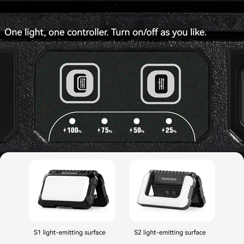 BLACKDOG Black Dog Camping Light Long Range Emergency Light Power Outage Home Lighting Outdoor Light Tent Atmosphere Light