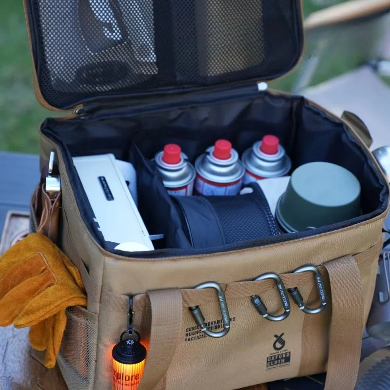42L Thermal Insulated Folding Box - Waterproof Camping Utensils - Outdoor Equipment Storage Box - Tactical Camping Packing Bag