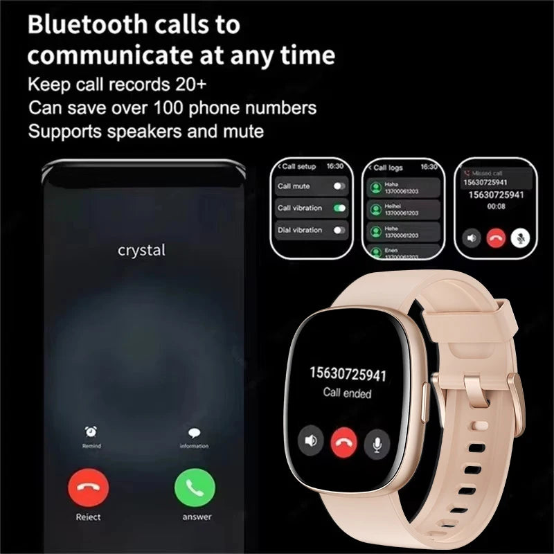 For Xiaomi Android Smart Watch Men Women Gift Full Touch Screen Sport Fitness Watches Bluetooth Call Digital Smartwatch 2025 New