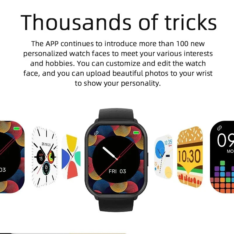 XIAOMI 2025 New AMOLED Smartwatch Men Bluetooth Call Fitness Tracker IP68 Waterproof Smart Watch for Men Women IOS Android