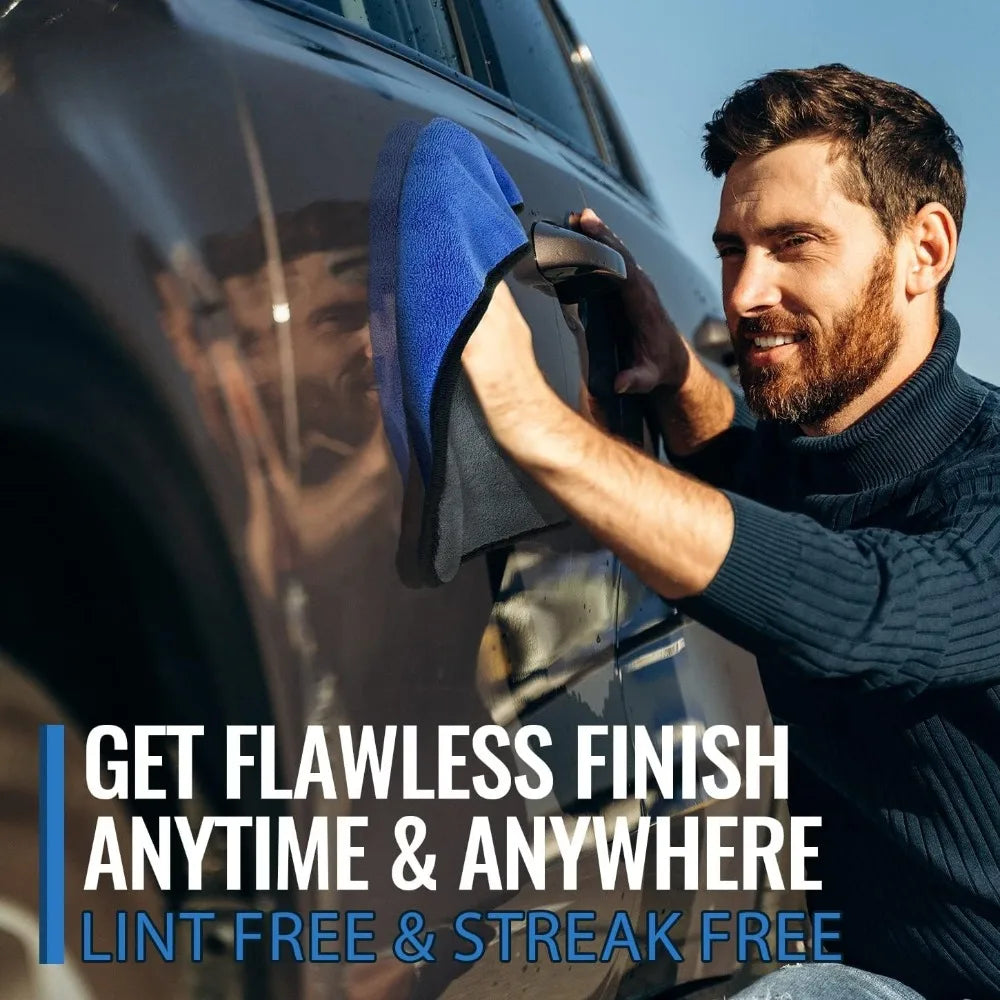 1-20Pcs Car Cleaning Towel Ultra-fine Fiber Household Car Wash and Cleaning Towel Care Cloth Car Parts Cleaning Kit