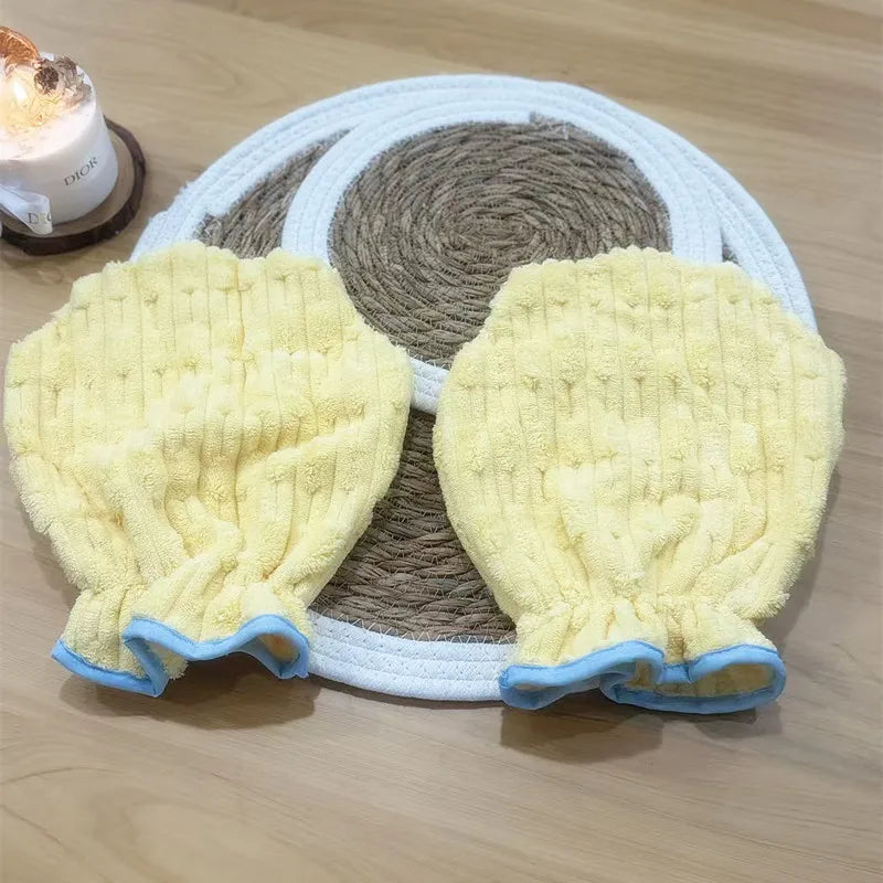 Pet Bath Towels Cat Dog Toy Quick-drying Bath Absorbent Glove Bath Towel Kitten Grooming Self Cleaning Massage Cat Accessories