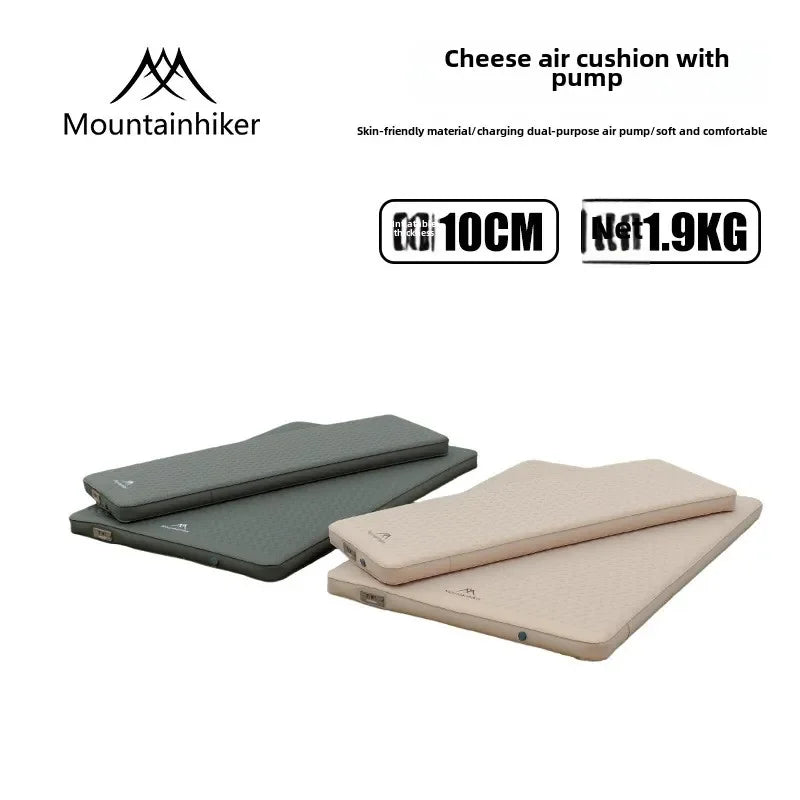Mountainhiker Outdoor Single Double Air Cushion Air Pump Automatic Inflatable Bed Portable Camping Inflatable Moisture-proof Pad