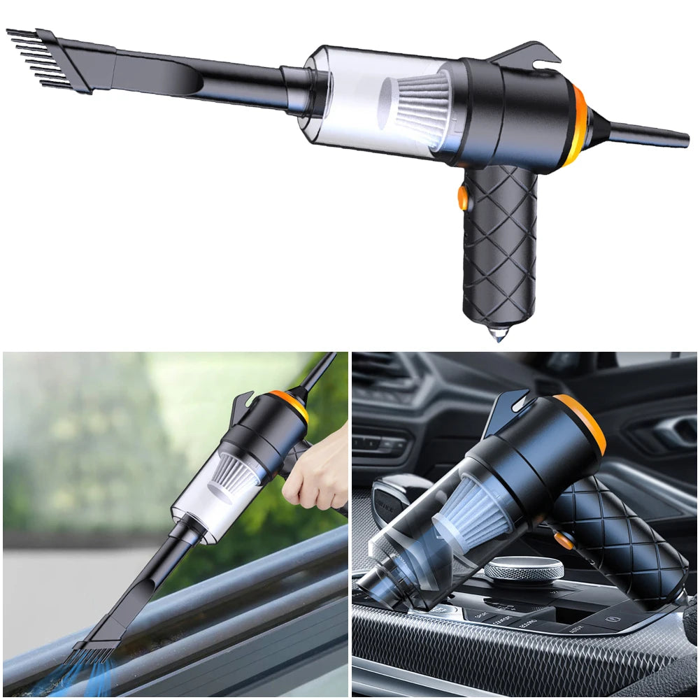 6 In 1 Car Vacuum Cleaner 3500PA Strong Suction Blowing & Suction Vacuum Cleaner Multifunctional for Car Home Keyboard Cleaning