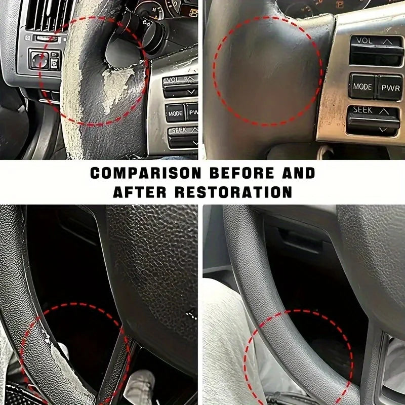 Auto Plastic Restorer Gloss Enhancer Crystal Clear Car Leather & Panel Renewal Wax Coating Agent Back To Black Shine Polish