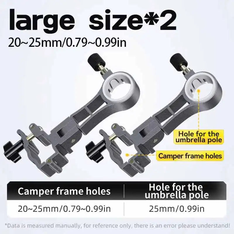 Adjustable Aluminum Alloy Camping Wagon Umbrella Holder Compact Durable Sunshade Stand with Secure Connection for Outdoor Picnic