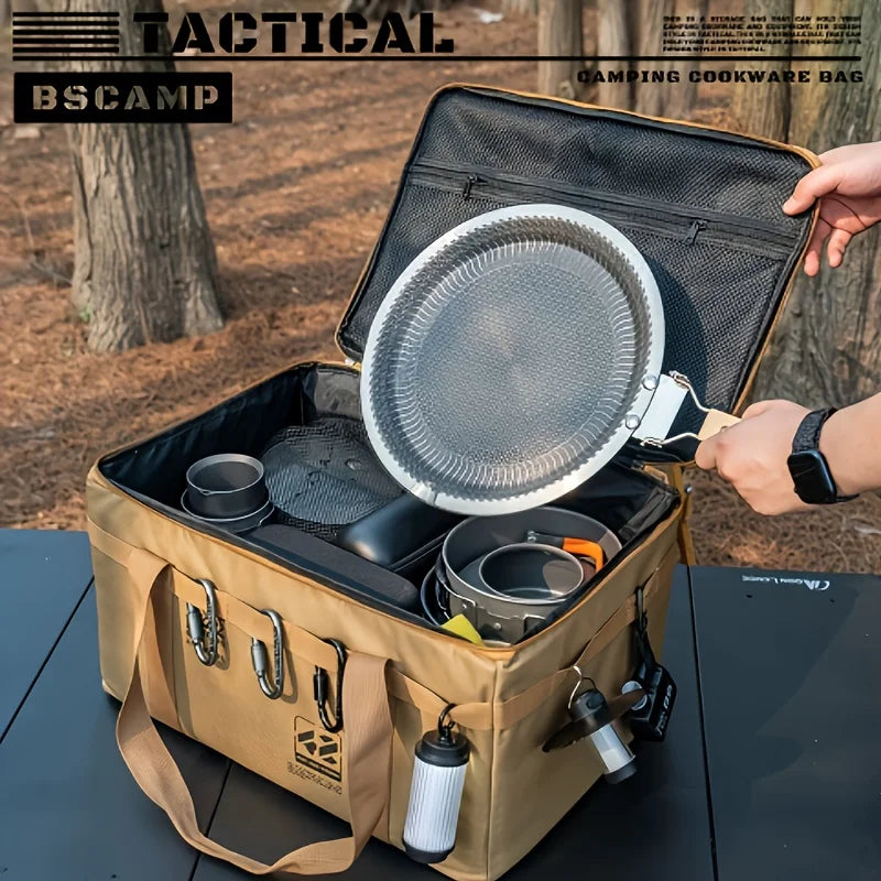 Outdoor Storage Bag 42.02 L Oxford Cloth for Camping Gear Collapsible Storage Box for Picnics Supplies Large Capacity Tactical