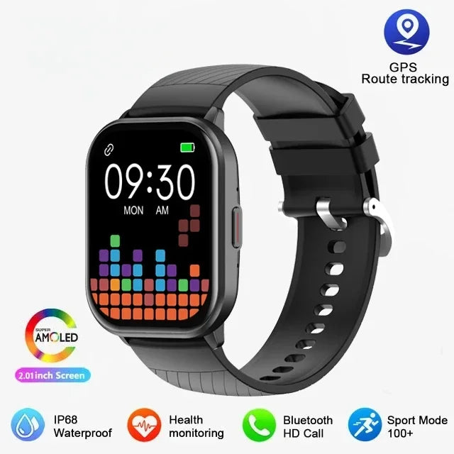 XIAOMI 2025 New AMOLED Smartwatch Men Bluetooth Call Fitness Tracker IP68 Waterproof Smart Watch for Men Women IOS Android