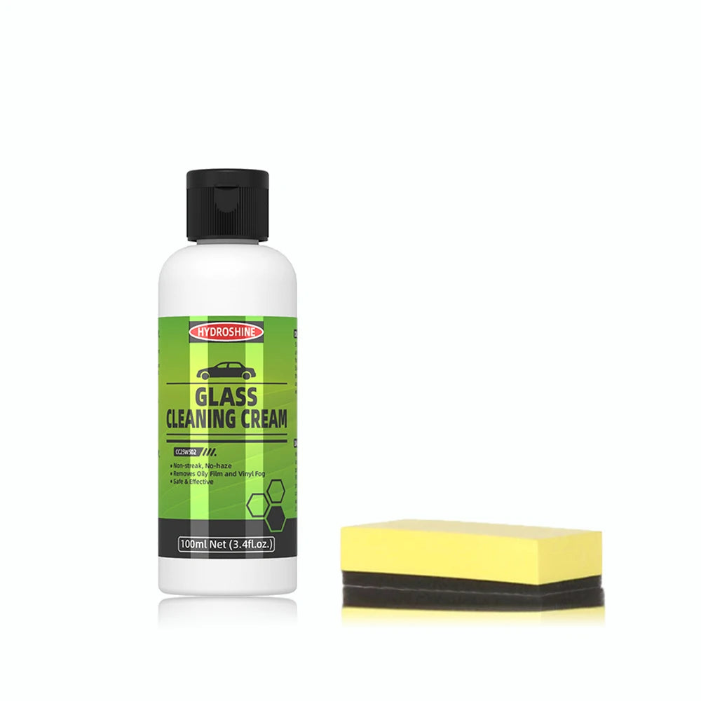 Hydroshine Car Glass Oil Film Remover Cream Windscreen Cleaner Streak-Free Oil Paste Film Emoval Cream Clean Stains Auto Detail
