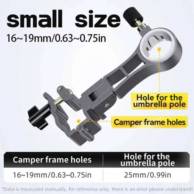 Adjustable Aluminum Alloy Camping Wagon Umbrella Holder Compact Durable Sunshade Stand with Secure Connection for Outdoor Picnic