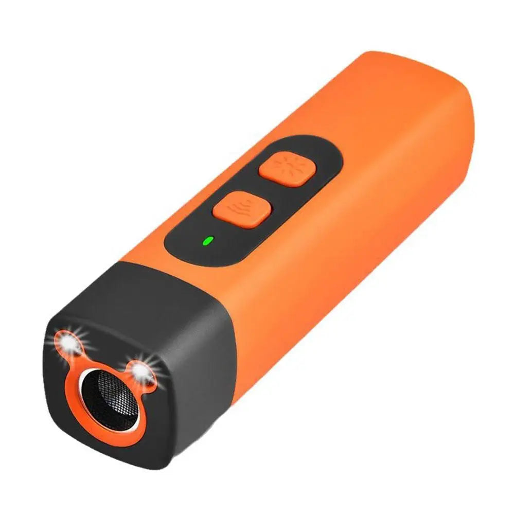 Ultrasonic Dog Repeller Outdoor Portable Pet Trainer Mini Handheld Flashlight LED Light Safe Effective Animal Deterrent Device