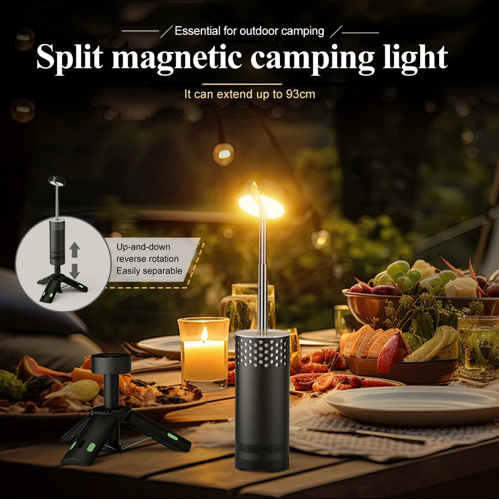 Upgraded Camping LED Telescopic Flashlight with Tripod Rechargeable Emergency Lamp Outdoor  Portable orch Light Table Lamp Tent