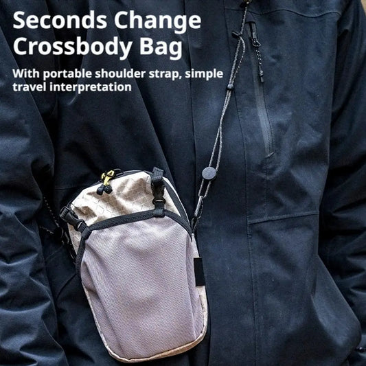 Outdoor mobile phone bag shoulder bag mountaineering hiking expansion bag water bottle storage bag ultra-light portable bag