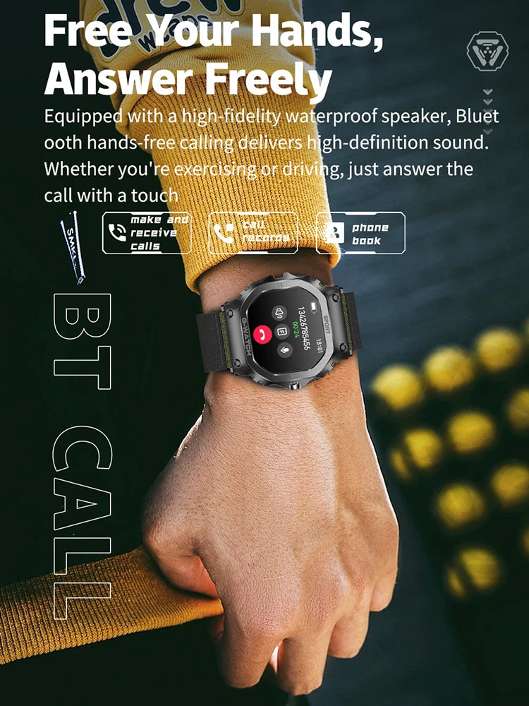 For Huawei Xiaomi 1.57 Inch Screen Smart Watch Mens Bluetooth Call Sport Waterproof Heart rate Blood Oxygen fashion SmartWatch