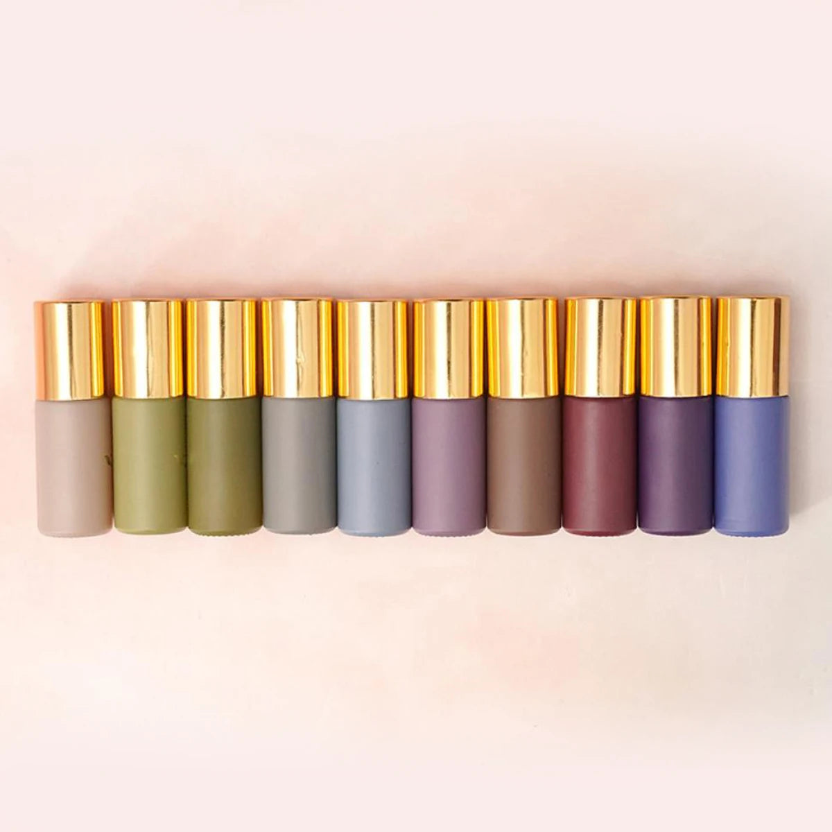 1X 10X 5ML 10ML Glass Morandi Roll On Bottle Essential Oils Roller Ball Vials for Perfume Aromatherapy Refillable Travel Perfume