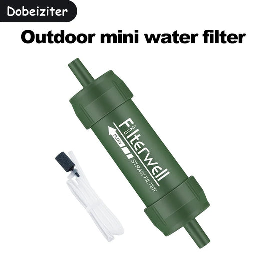 Mini Water Filter Straw Portable Outdoor Emergency Purification Micron Survival Gear for Storm Hiking Camping Water Purifier