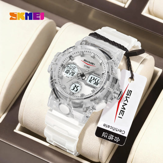 SKMEI Chrono Waterproof Fashion Digital Electronics Watch Sports LED Light Quartz Watches For Men Women 3Time Alarm Wristwatches