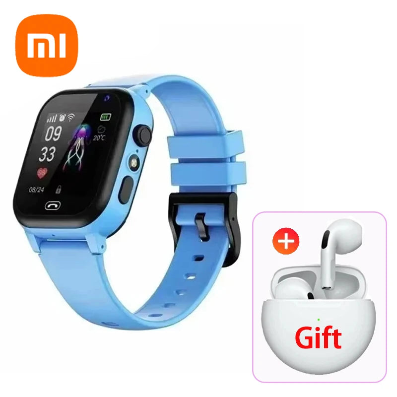 Xiaomi Kids Smart Watch 5G GPS Location Video Call Sim Card SOS Child Camera Waterproof Upgrade 2025 For Boys Girls Add Earphone