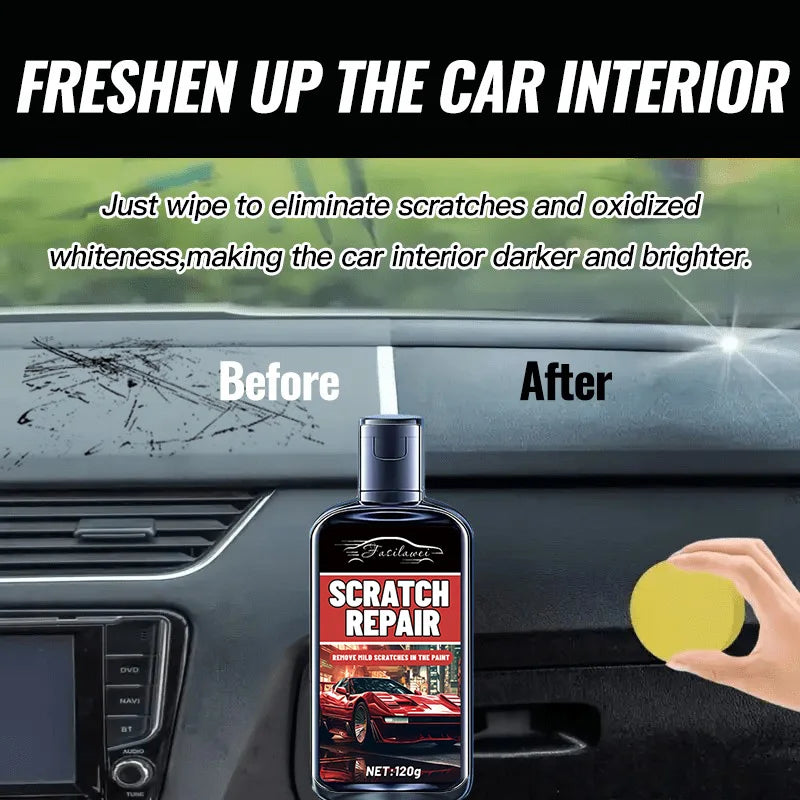 Car Trunk Scratch Repair Wax, Plastic Renovation and Restoration Kit for Interior Trim, Dashboard, and Doors, Auto Beauty Interi