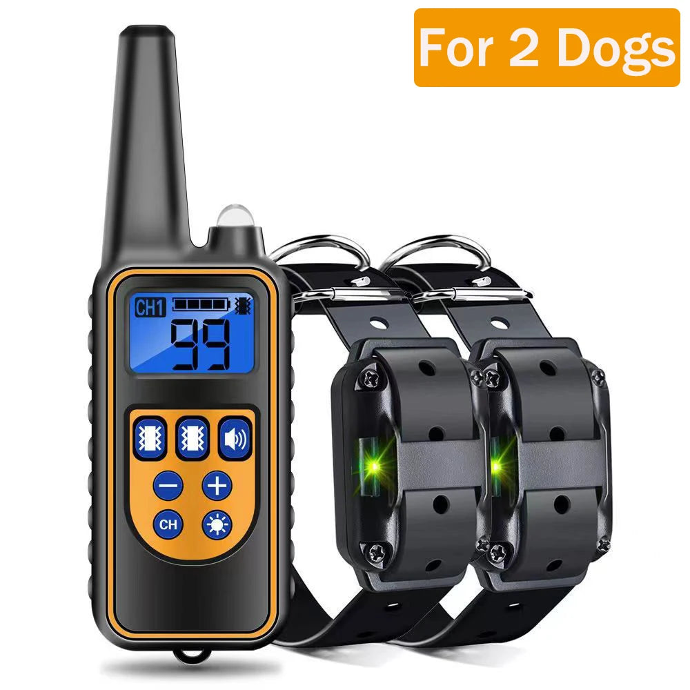 Electric Dog Training Collar Waterproof Dog Bark Collar Pet With Remote Control Rechargeable Anti Barking Device All Dogs Size