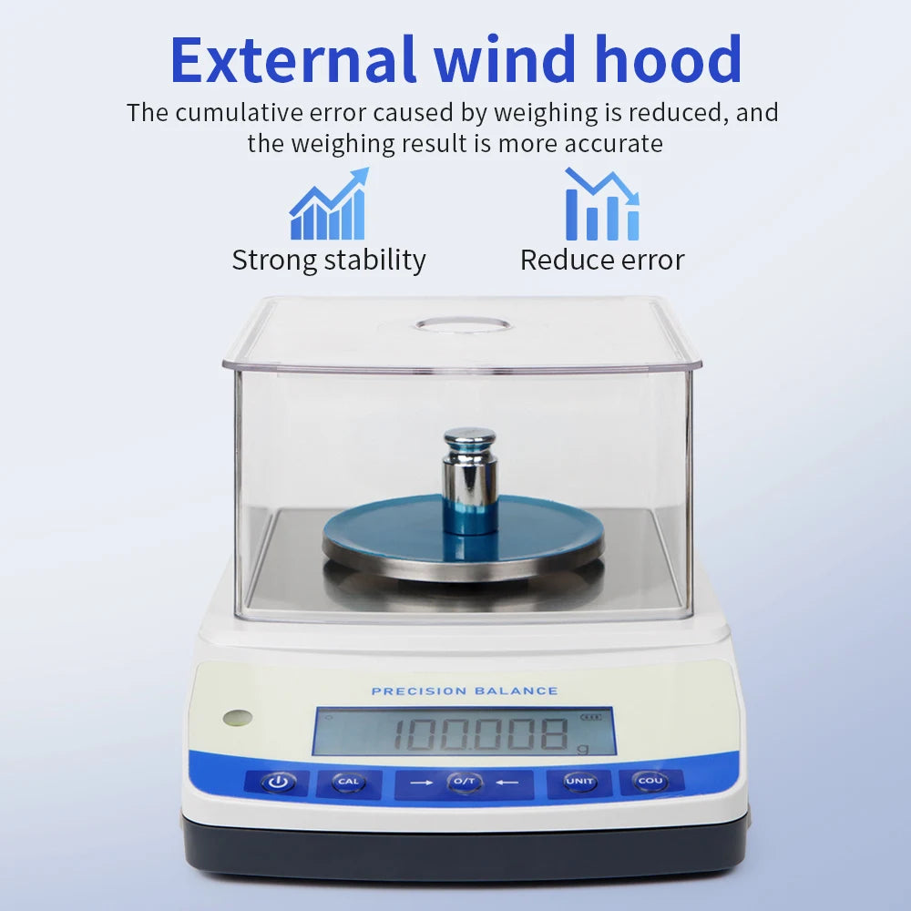 500G 0.001G High Precision Electronic Balance Lab Analytical Balance Scale Kitchen Jewelry Weighing Scales with RS232 Port