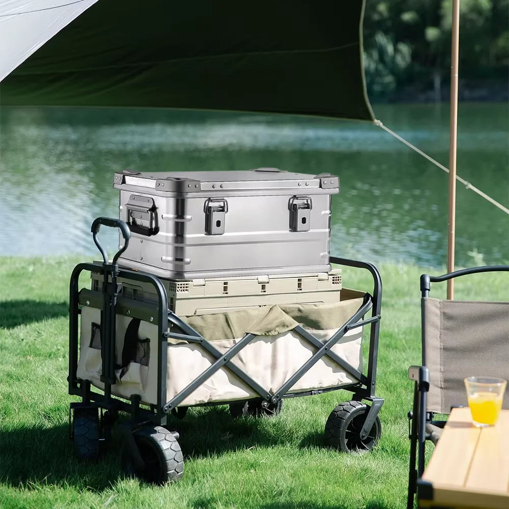 30-80L Outdoor Storage Box Camping Picnic Travel Aluminum Alloy Large Capacity Box Accessories Storage Bag Hiking Accessories