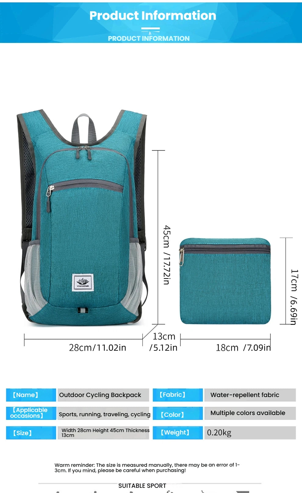 Portable Foldable Backpack,Men Women Ultralight Folding Bag,Outdoor Climbing Cycling Hiking Knapsack Travel Daypack