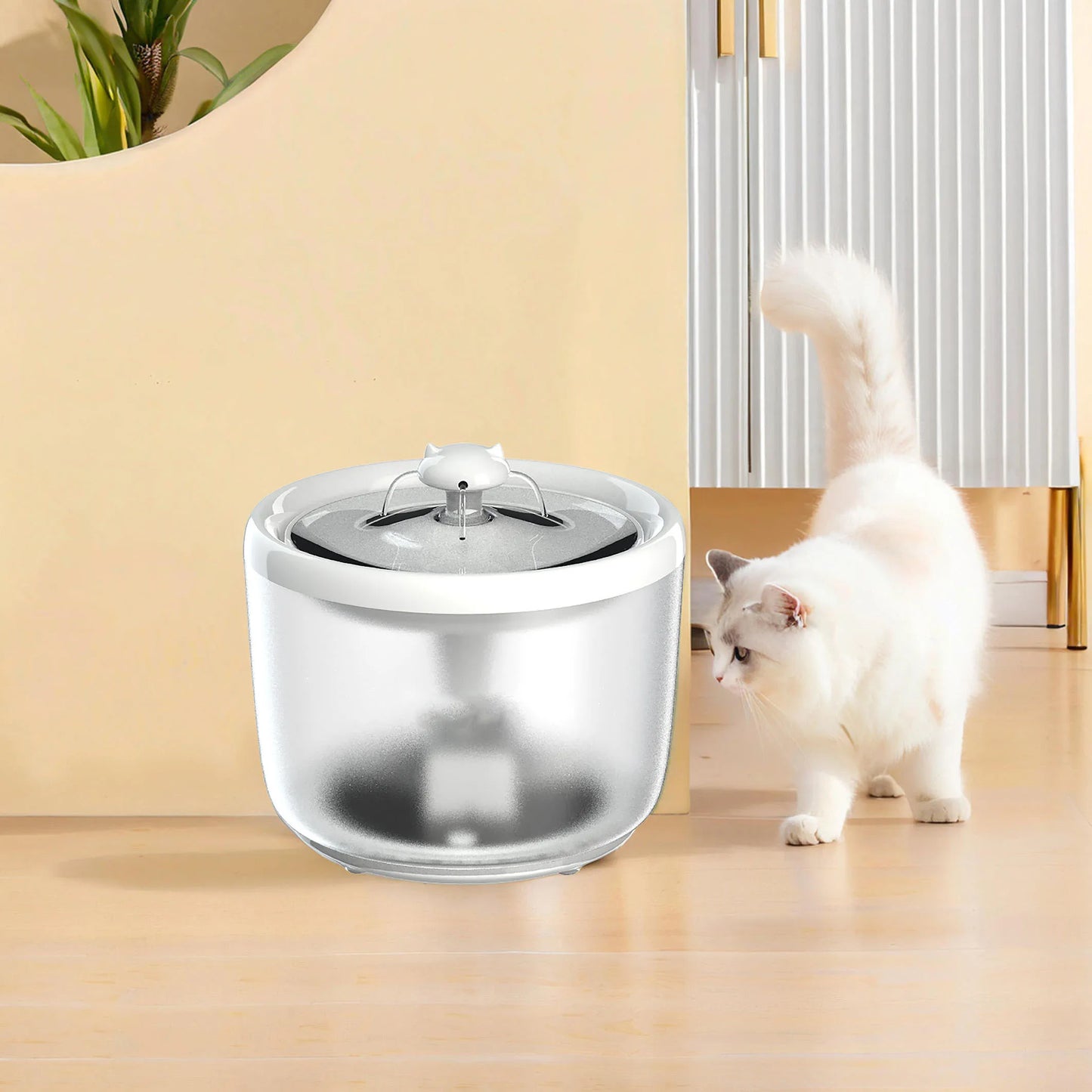 Pet Water Dispenser with Continuous Automatic Filtration Transparent ABS Plastic Bucket with Beautiful Atmosphere Light