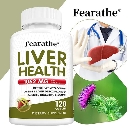 Milk Thistle Liver Detox Capsules, with Dandelion, High-Strength Herbal Antioxidant Complex To Support Liver Health,120 Capsules