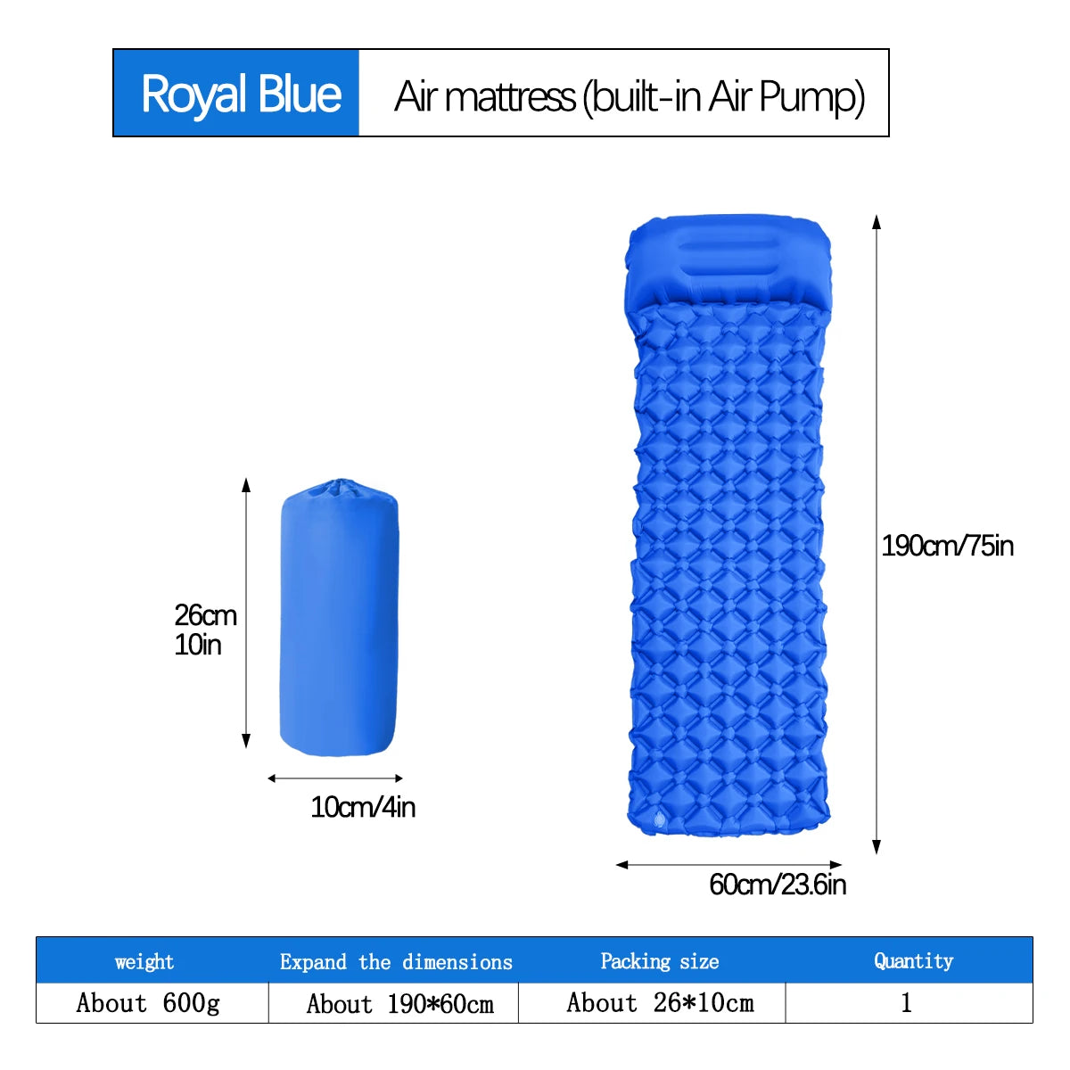 Outdoor Camping Sleeping Pad Folding Sleep Mat Beach Inflat Mattress with Pillows Ultralight Air Mat Travel Hiking New