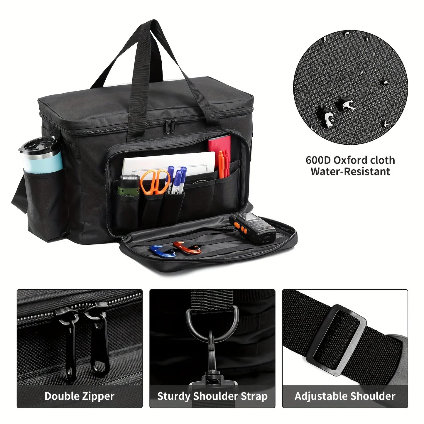 Outdoor Patrol Bag Used By Law Enforcement Police Gear Water Resistant Police Officer Duty Bag - Car Front Seat Organizer
