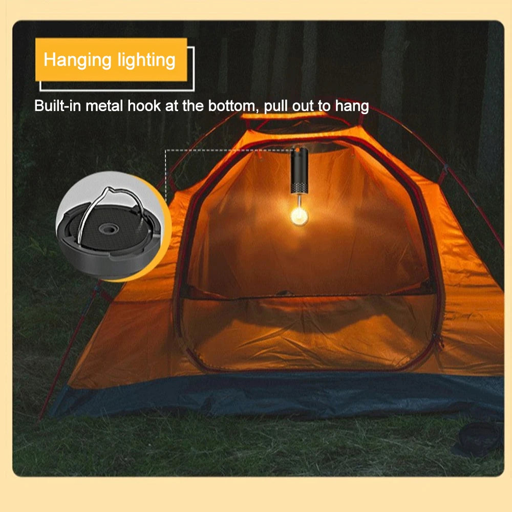 Upgraded Camping LED Telescopic Flashlight with Tripod Rechargeable Emergency Lamp Outdoor  Portable orch Light Table Lamp Tent