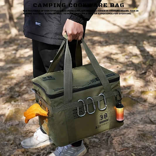 Outdoor Storage Bag 42.02 L Oxford Cloth for Camping Gear Collapsible Storage Box for Picnics Supplies Large Capacity Tactical