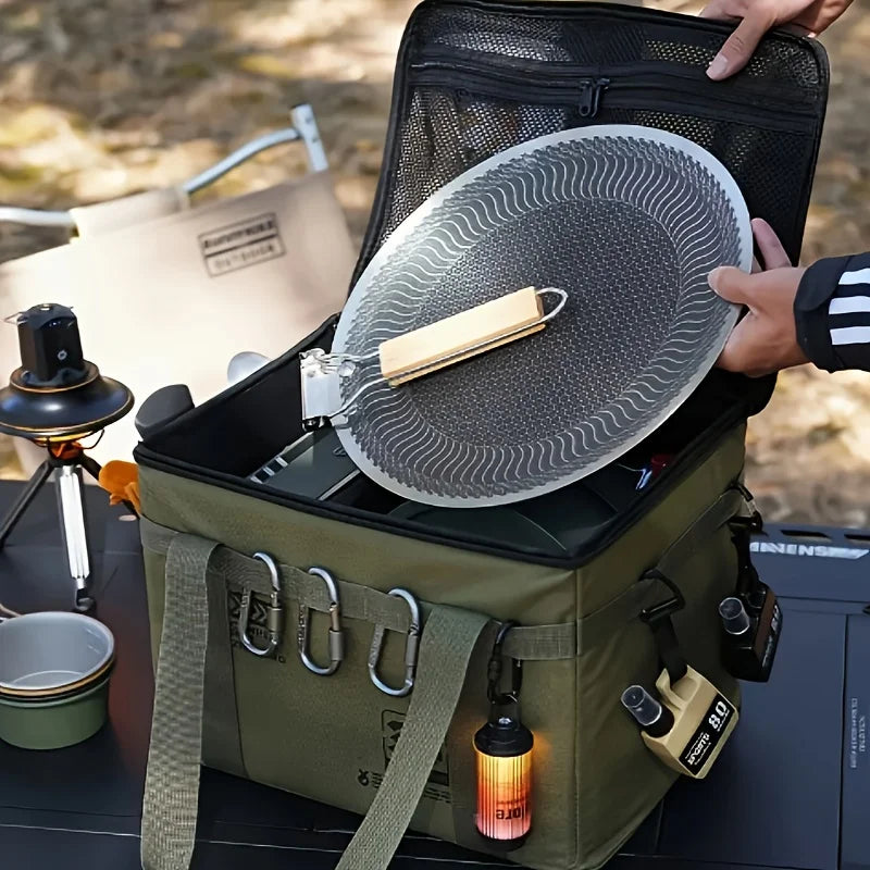 Outdoor Storage Bag 42.02 L Oxford Cloth for Camping Gear Collapsible Storage Box for Picnics Supplies Large Capacity Tactical