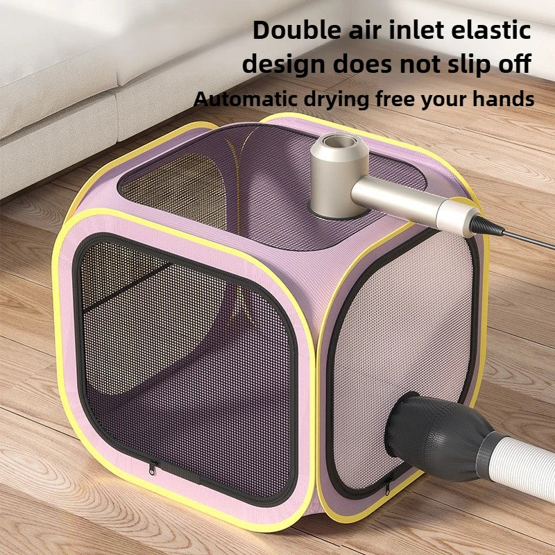 Pet drying box for cats and dogs portable blow dryer grooming bath hair does not fly household pet accessories